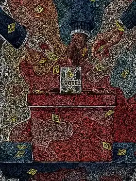 Акварельная иллюстрация выборов в Европейский парламент