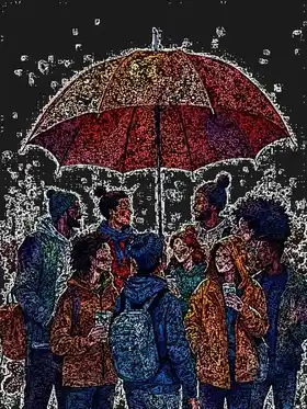 Акварельная иллюстрация защиты прав человека в ЕС