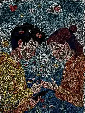 Акварельная иллюстрация европейского медиаландшафта